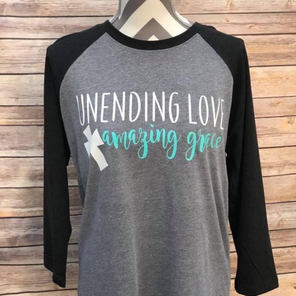 Unending Love, Amazing Grace Raglan Tee